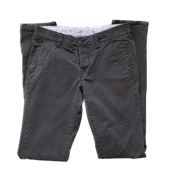 AllSaints Brown Filter Chino Mid-Rise Cotton Slim Stretch Pants Size 4 - Picture 4 of 10
